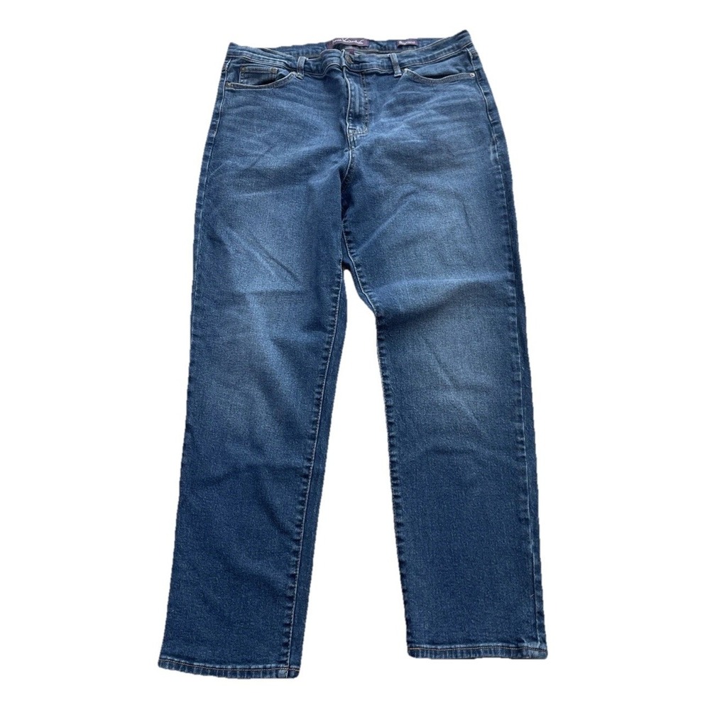 Gloria Vanderbilt Denim Jeans Boyfriend Blue Med Wash Women's 14